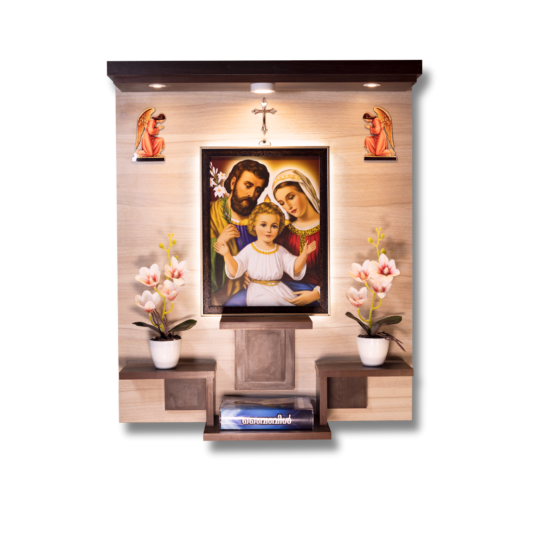 Christian Decor | Home Prayer Unit with Frame with LED | Wall Hanging Type