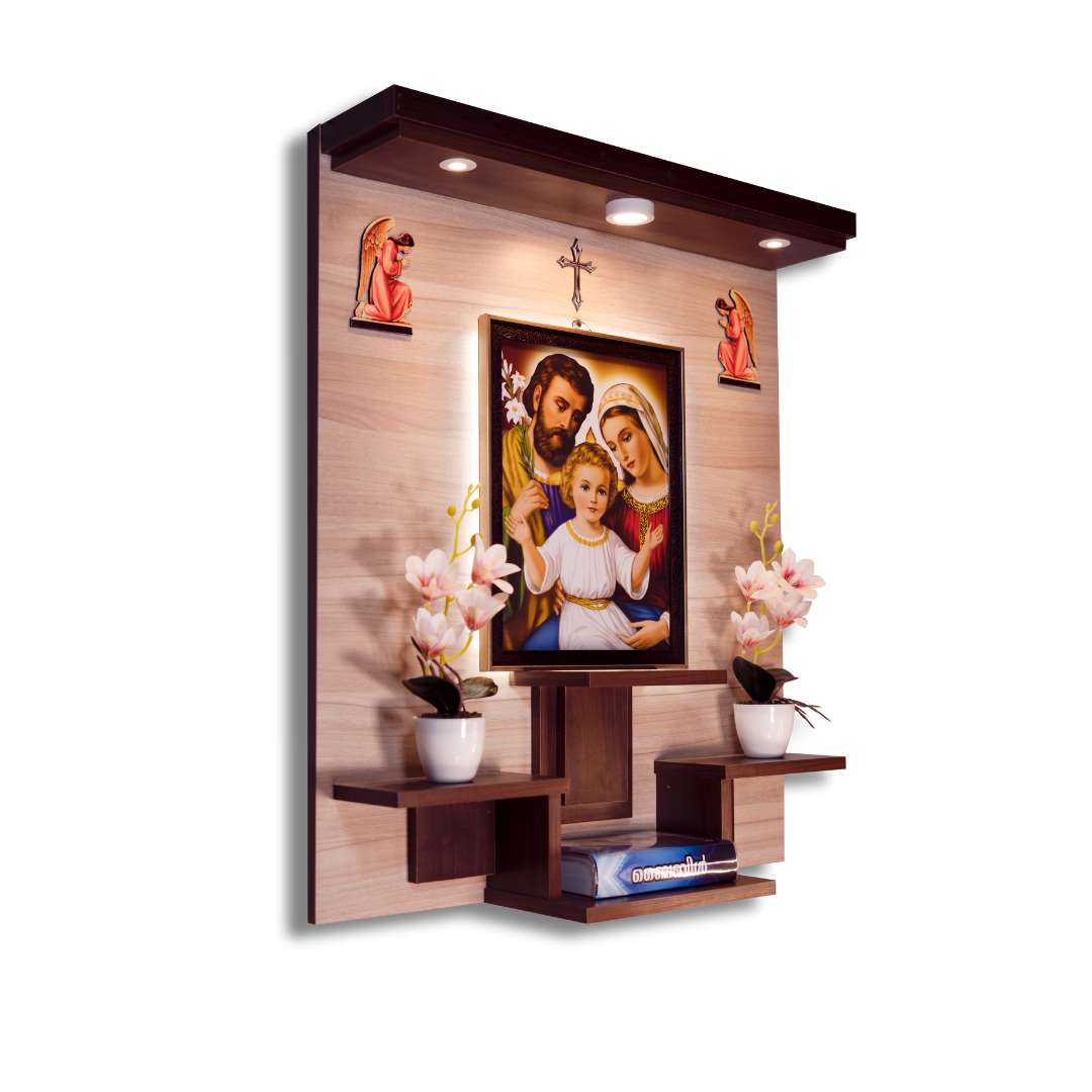 Christian Decor | Home Prayer Unit with Frame with LED | Wall Hanging Type