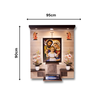 Christian Decor | Home Prayer Unit with Frame with LED | Wall Hanging Type