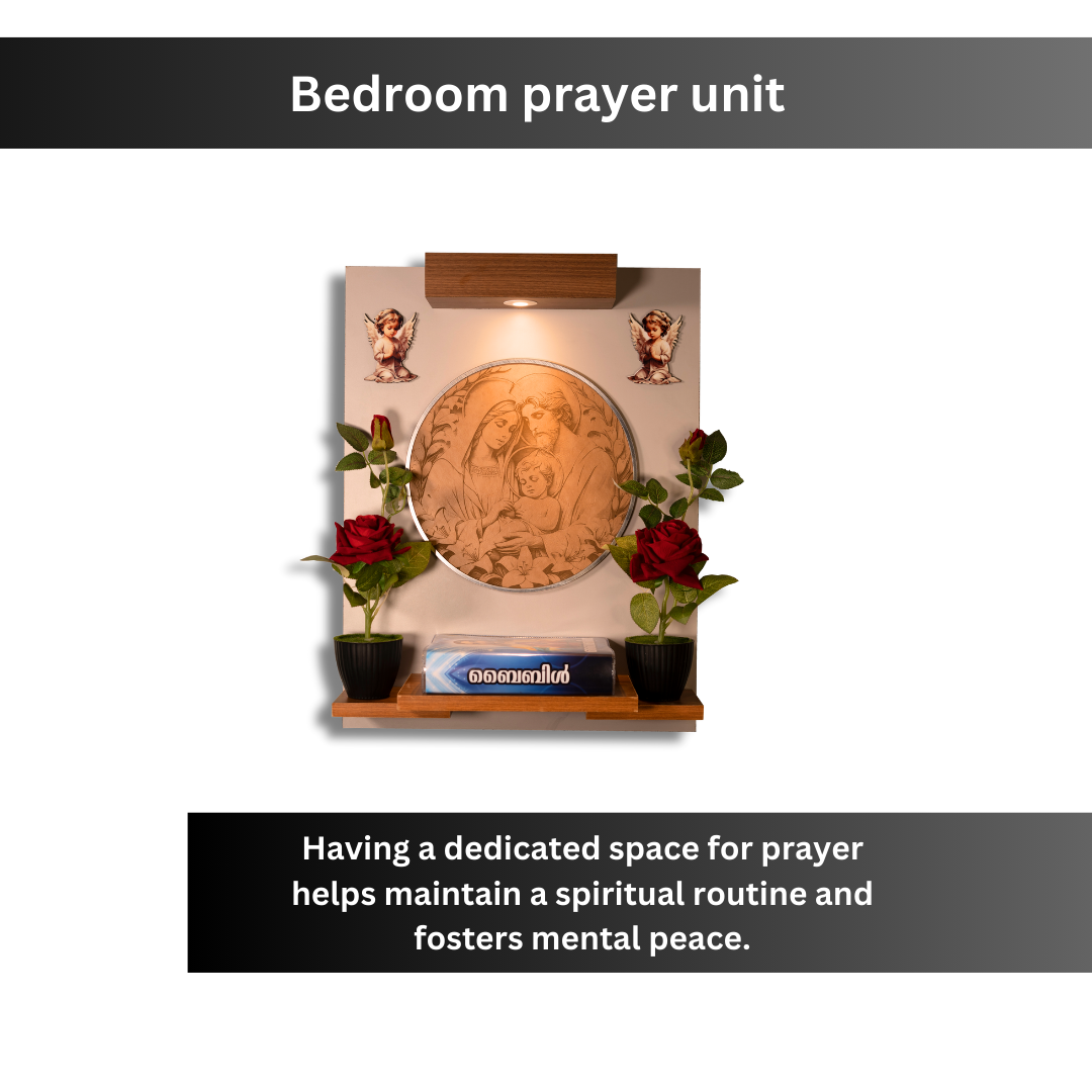 Christian Decor | Bedroom  Prayer Unit , Holy family Leather engraving | Wall Hanging Type