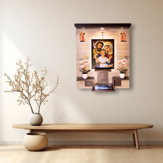 Christian Decor | Home Prayer Unit with Frame with LED | Wall Hanging Type